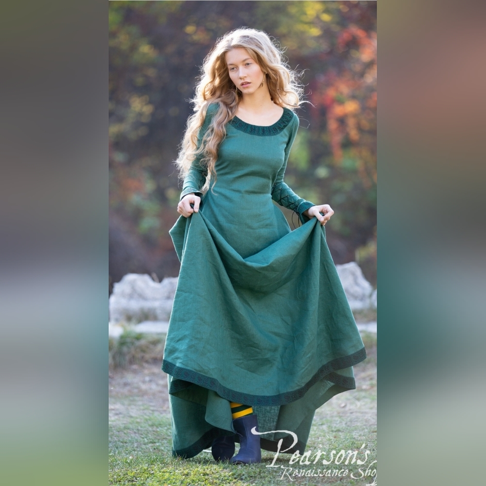 Green Autumn Princess Dress